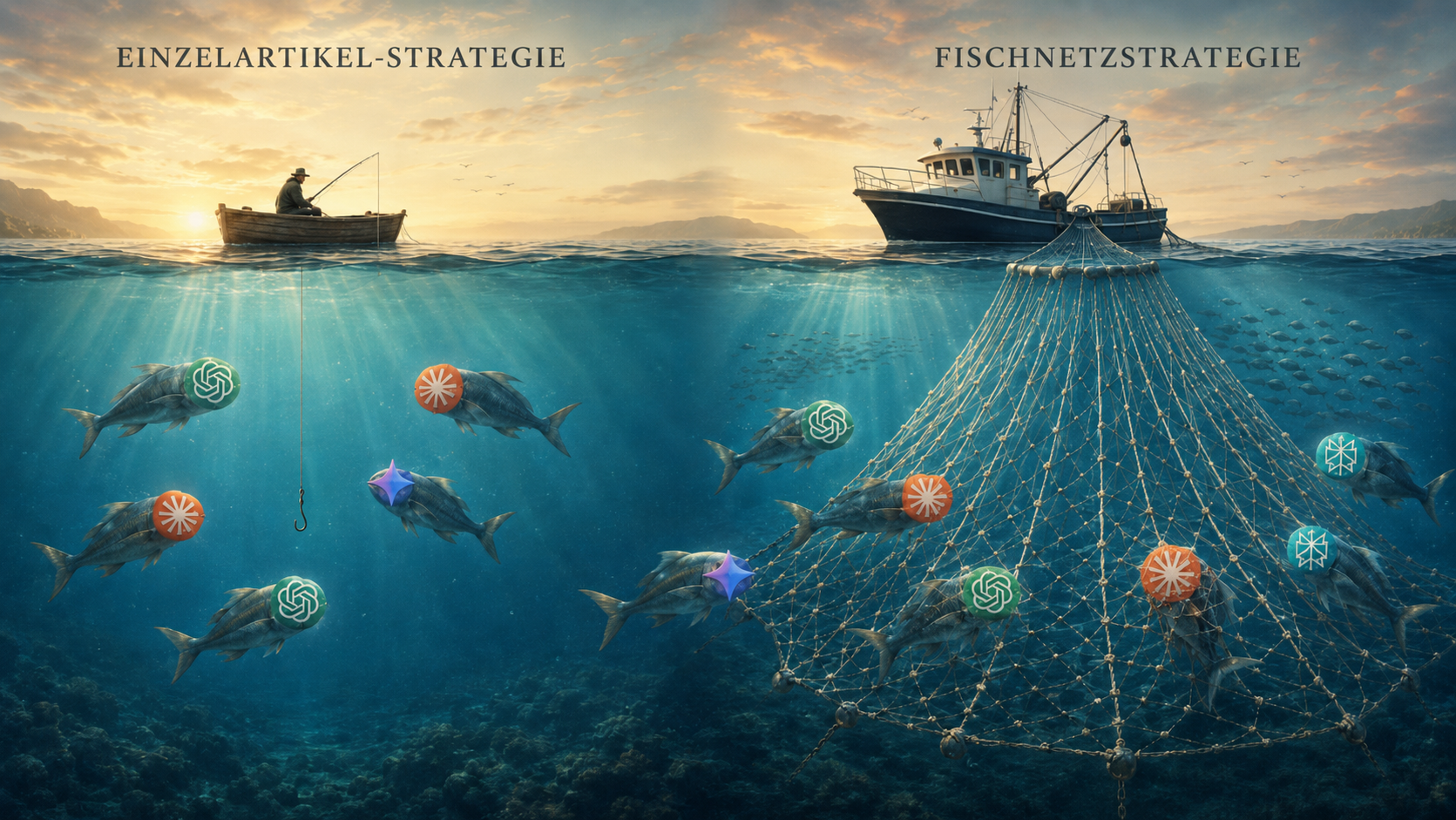 Einzelartikel-Strategie vs. Fischnetzstrategie